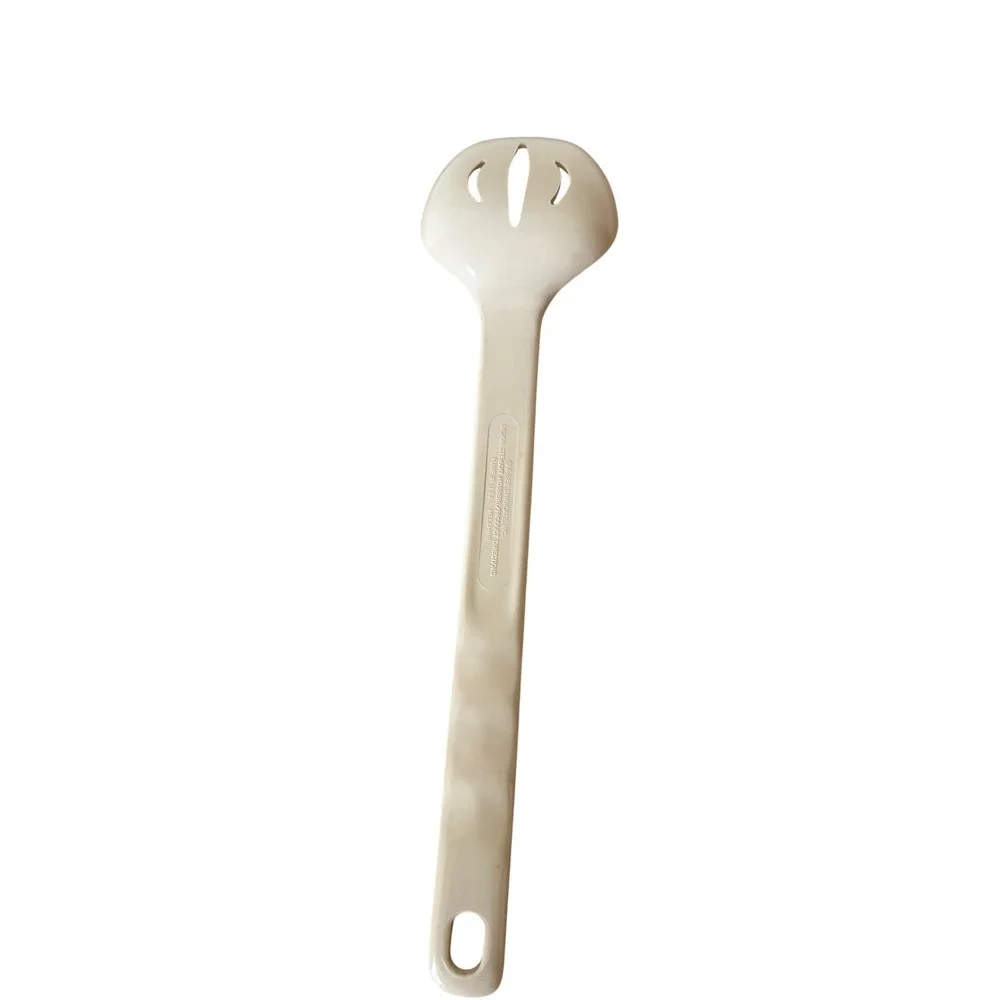 Vintage A-Bee Syndicate Stewart Mosberg Melamine Slotted Spoon Cream Made in USA